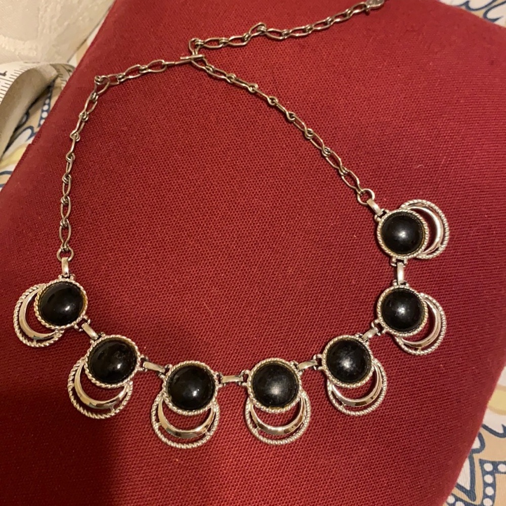 Black and silver necklace
